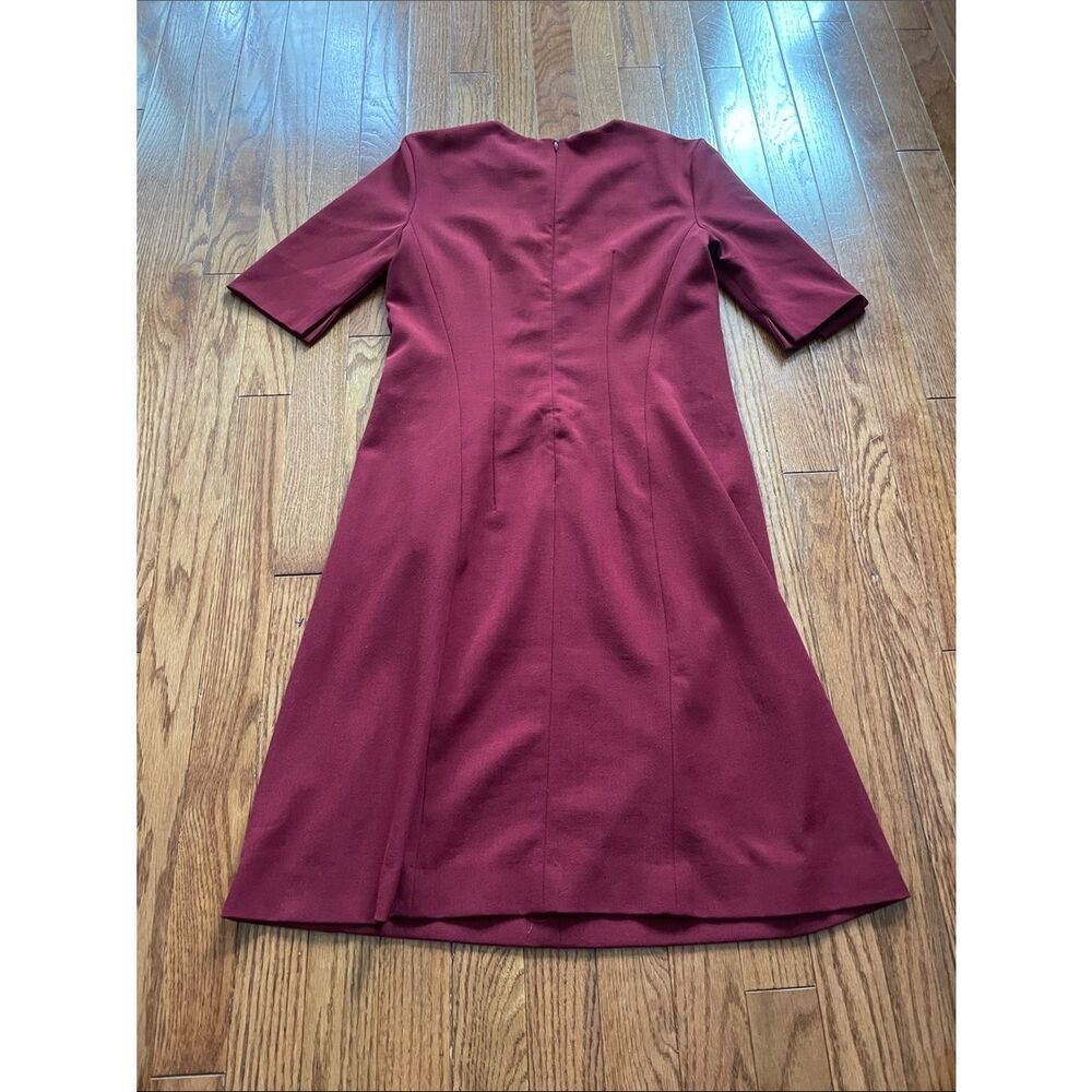MM Lafleur Emily Dark Red Shift Dress Sz 2 - Picture 3 of 8